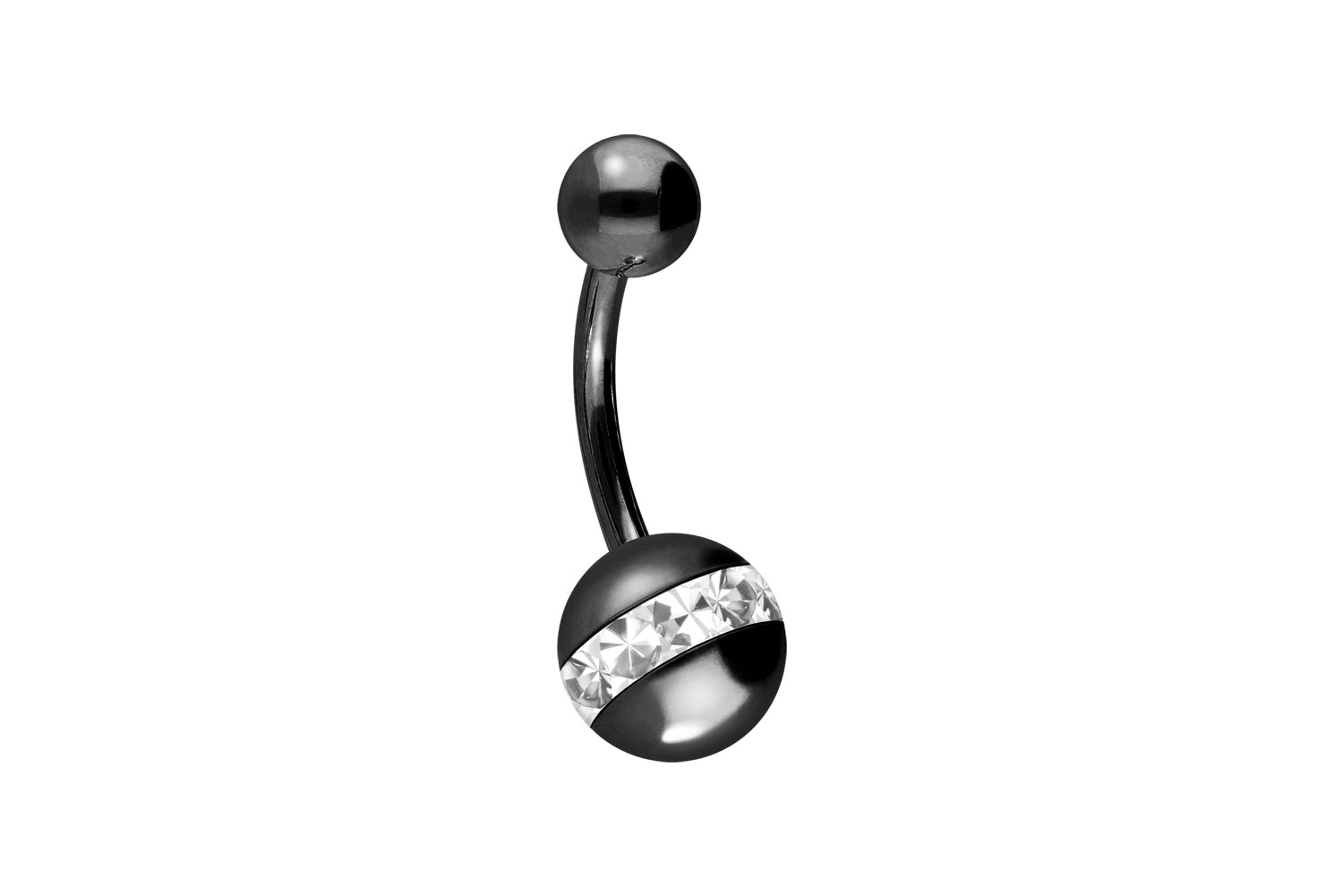 Chirurgenstahl Bananabell Piercing EPOXY-RING- + CHIRURGENSTAHL-KUGEL